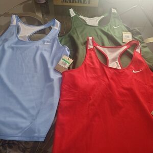 Nike Athletic Tank Tops - Red, Blue, Green Xlg